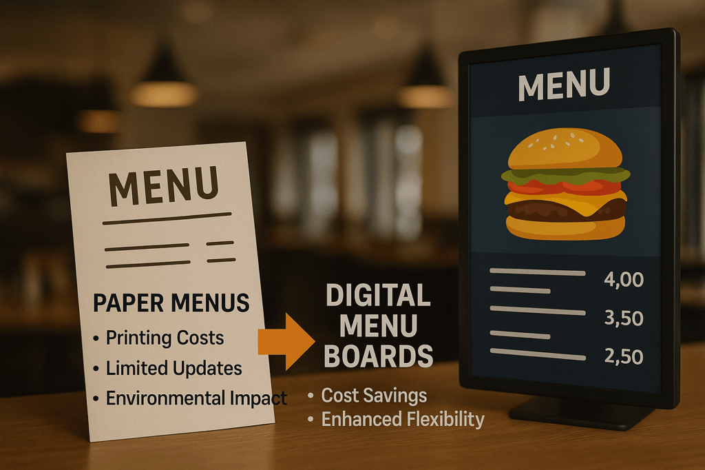 From Paper to Pixels The ROI of Digital Menu Boards in 2025